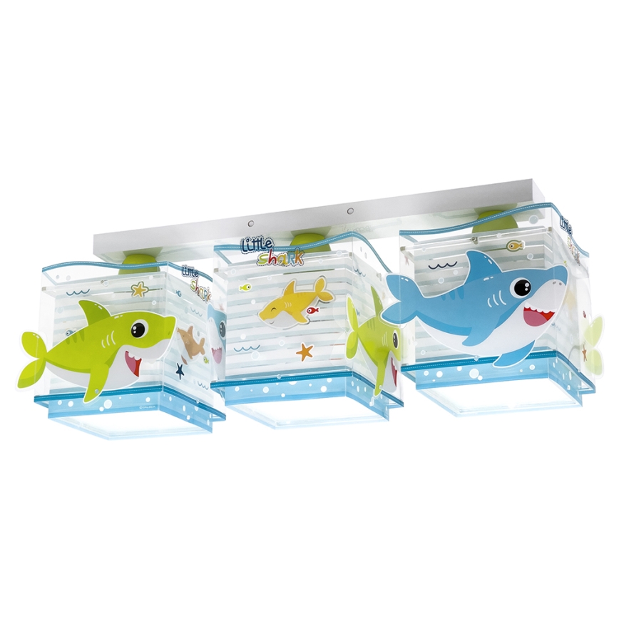 Dalber 63473 - Children's ceiling light BABY SHARK 3xE27/60W/230V