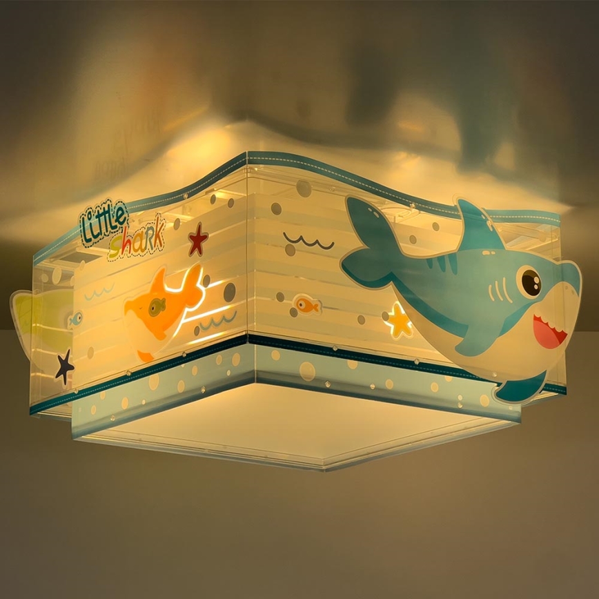 Dalber 63476 - Children's ceiling light BABY SHARK 2xE27/60W/230V