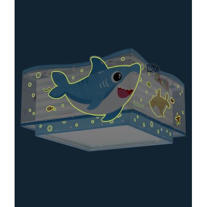 Dalber 63476 - Children's ceiling light BABY SHARK 2xE27/60W/230V