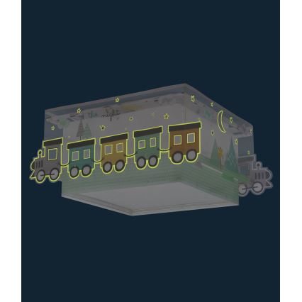 Dalber 63536 - Children's ceiling light TRAIN 2xE27/60W/230V