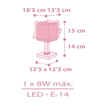 Dalber 64481 - Children's small lamp LITTLE FRIENDS 1xE14/8W/230V