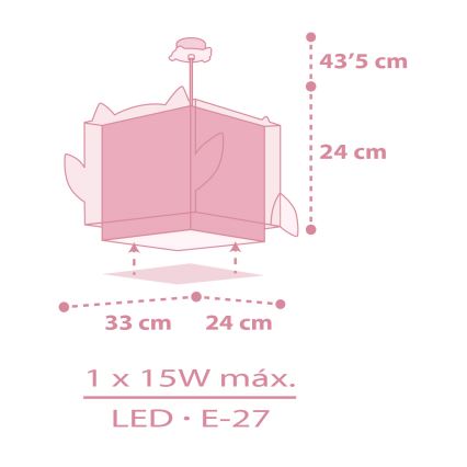 Dalber 64482 - Children's chandelier LITTLE FRIENDS 1xE27/15W/230V