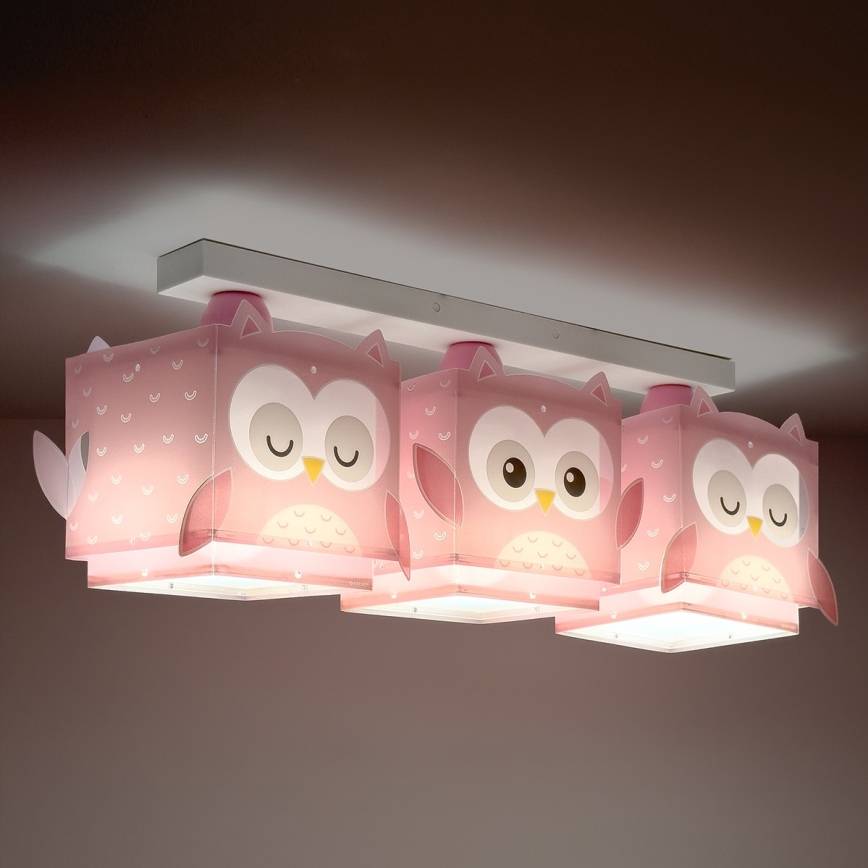 Dalber 64483 - Children's ceiling light LITTLE FRIENDS 3xE27/15W/230V