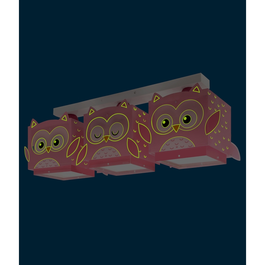 Dalber 64483 - Children's ceiling light LITTLE FRIENDS 3xE27/15W/230V