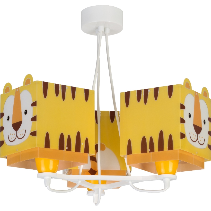 Dalber 64567 - Children chandelier LITTLE TIGER 3xE27/60W/230V