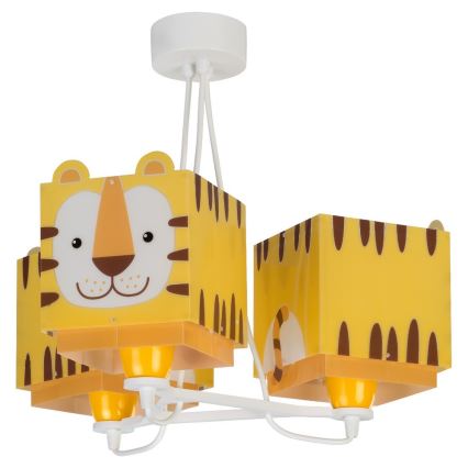 Dalber 64567 - Children chandelier LITTLE TIGER 3xE27/60W/230V