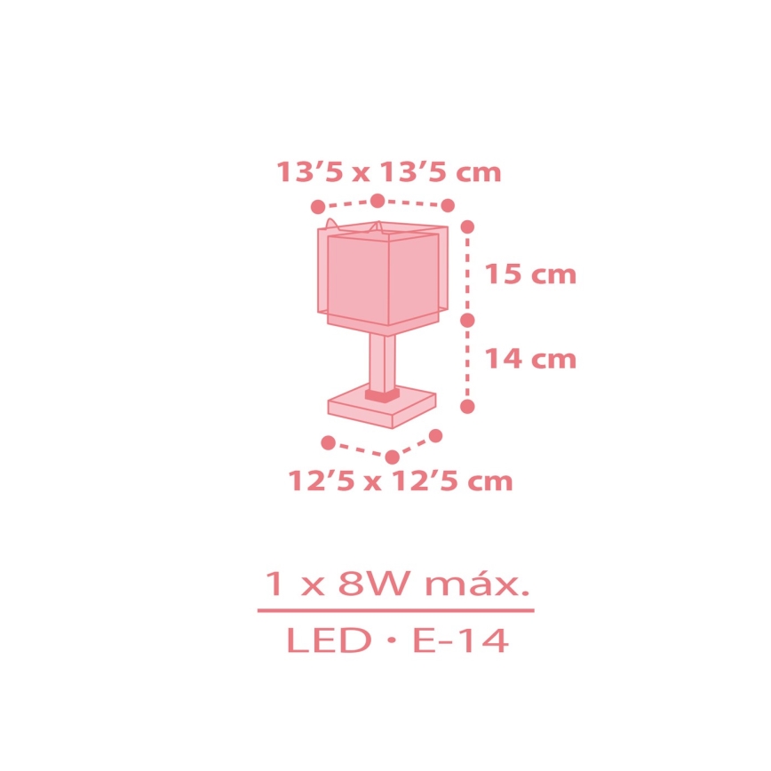 Dalber 64581N - LED Kids' Bedside Lamp LITTLE FOX 1xG4/4W/230V pink