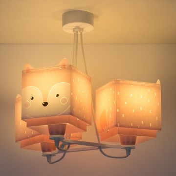 Dalber 64587 - Children chandelier LITTLE FOX 3xE27/60W/230V