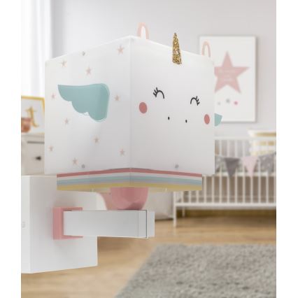 Dalber 64599 - Children's wall light LITTLE UNICORN 1xE27/15W/230V
