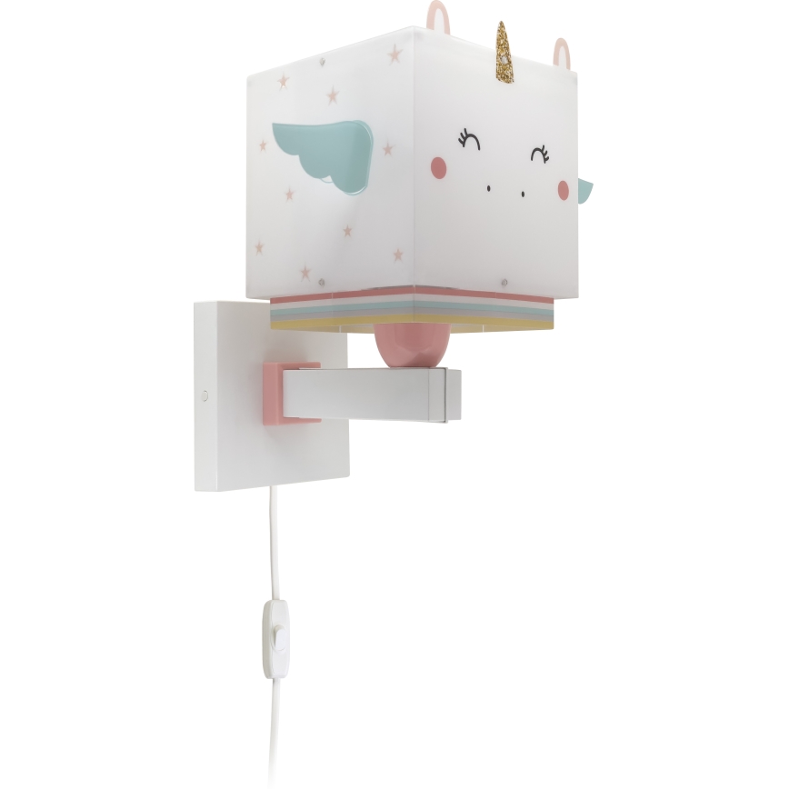 Dalber 64599 - Children's wall light LITTLE UNICORN 1xE27/15W/230V