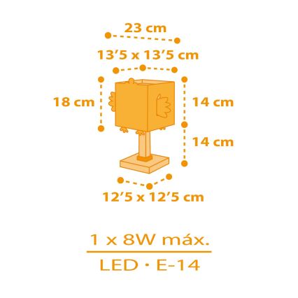 Dalber 64641 - Children's small lamp LITTLE CHICKEN 1xE14/8W/230V