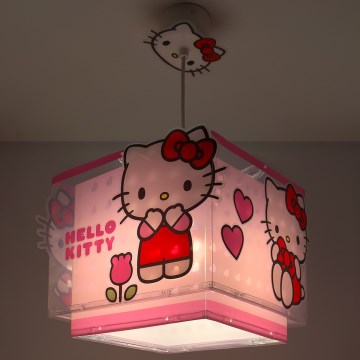 Dalber 73262 - HELLO KITTY Kids' Pendant Light 1xE27/15W/230V Pink
