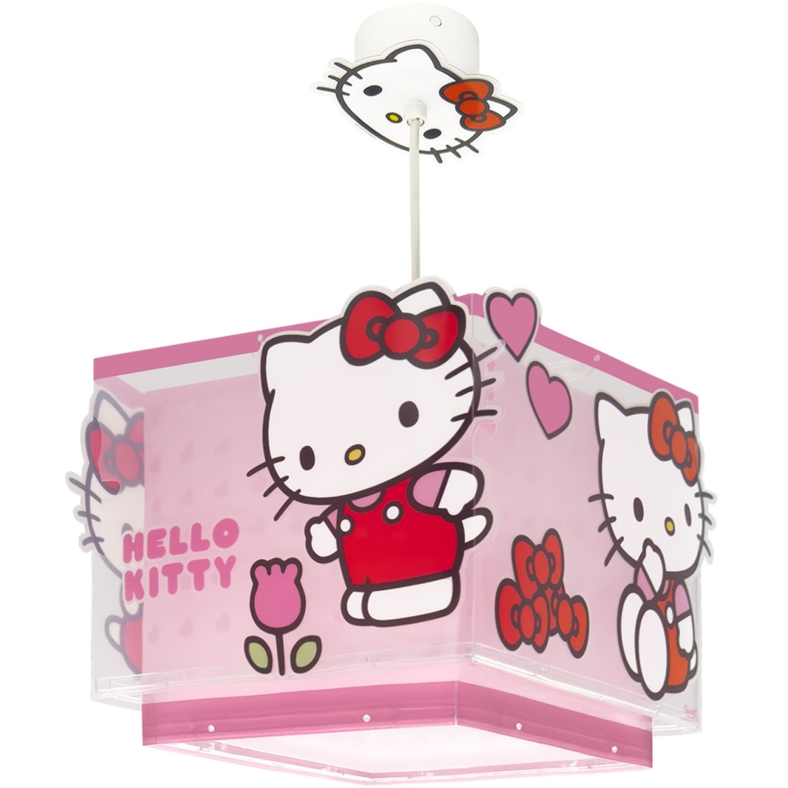 Dalber 73262 - HELLO KITTY Kids' Pendant Light 1xE27/15W/230V Pink