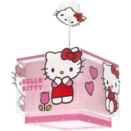 Dalber 73262 - HELLO KITTY Kids' Pendant Light 1xE27/15W/230V Pink