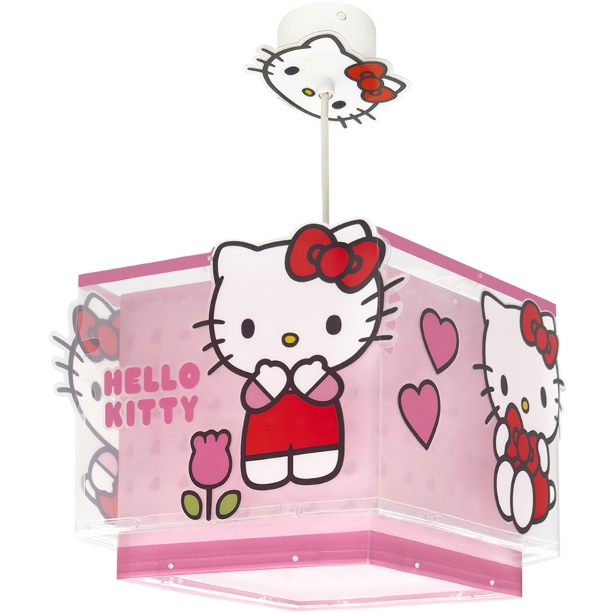 Dalber 73262 - HELLO KITTY Kids' Pendant Light 1xE27/15W/230V Pink