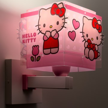 Dalber 73269 - HELLO KITTY Kids' Wall Lamp 1xE27/15W/230V Pink