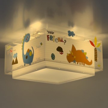 Dalber 73456 - Children's ceiling light DINOS 2xE27/60W/230V