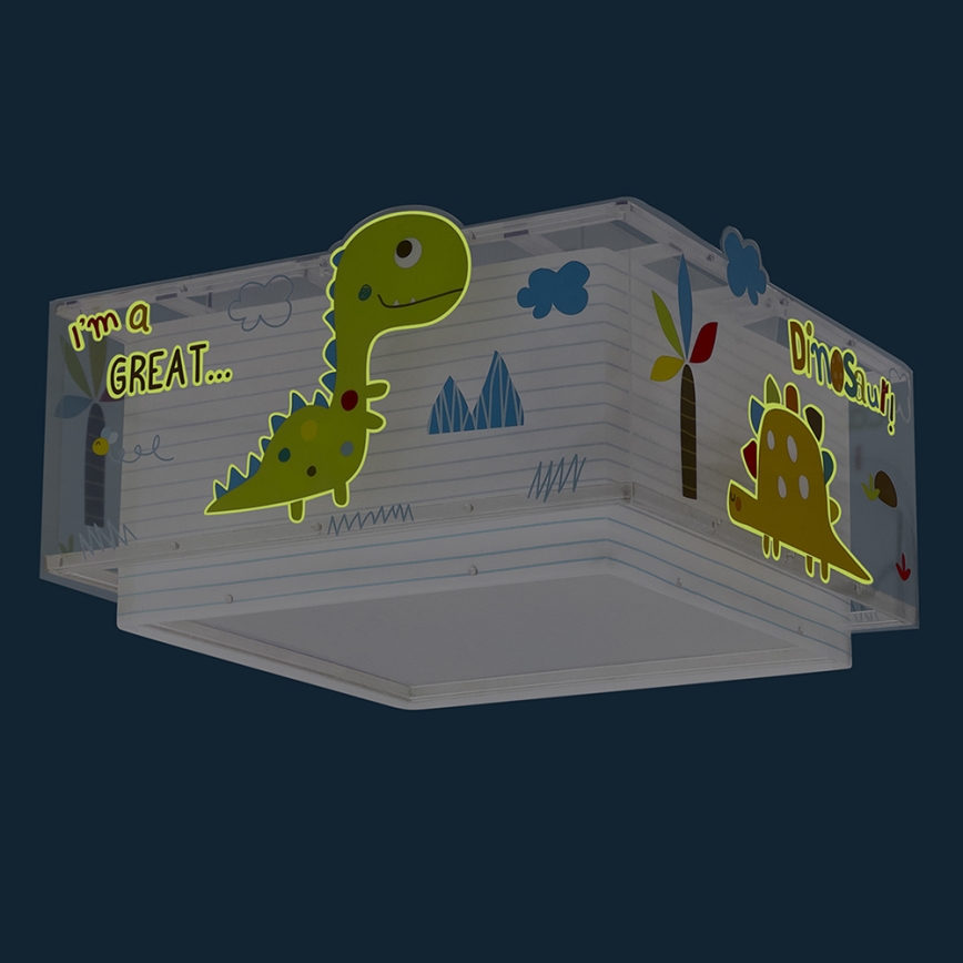 Dalber 73456 - Children's ceiling light DINOS 2xE27/60W/230V