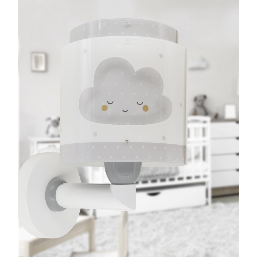 Dalber 76019E - Children's wall light BABY DREAMS 1xE27/15W/230V grey