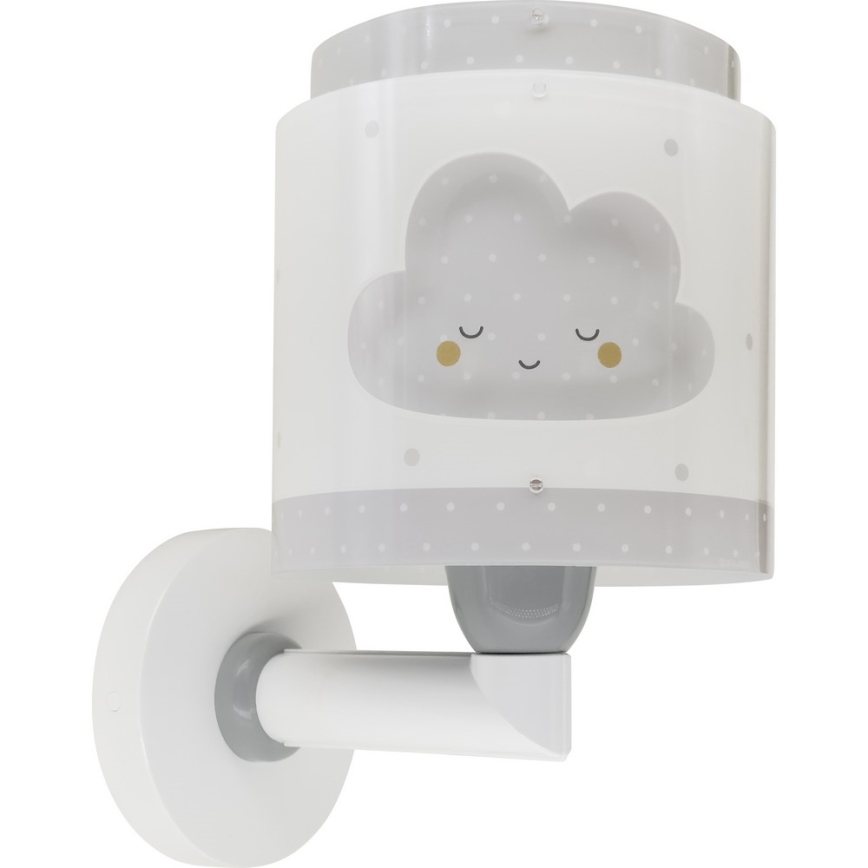 Dalber 76019E - Children's wall light BABY DREAMS 1xE27/15W/230V grey