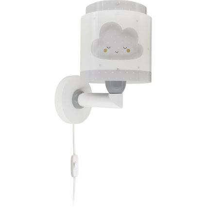 Dalber 76019E - Children's wall light BABY DREAMS 1xE27/15W/230V grey