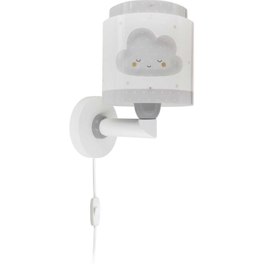 Dalber 76019E - Children's wall light BABY DREAMS 1xE27/15W/230V grey