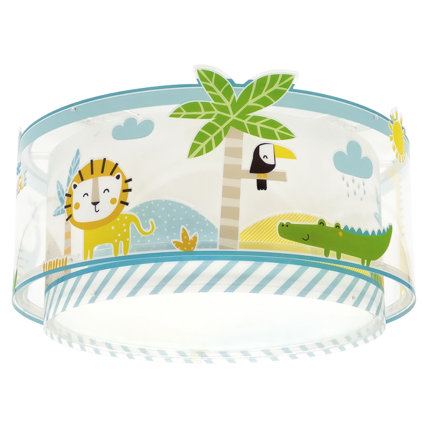 Dalber 76116 - Children's ceiling light JUNGLE 2xE27/15W/230V