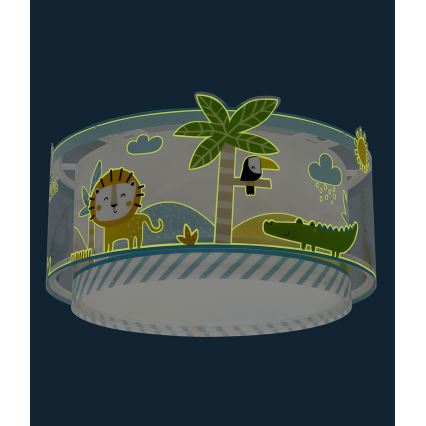 Dalber 76116 - Children's ceiling light JUNGLE 2xE27/15W/230V