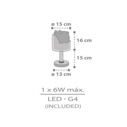 Dalber 76301 - SNOOPY LED Kids' Lamp 1xG4/4W/230V white/red