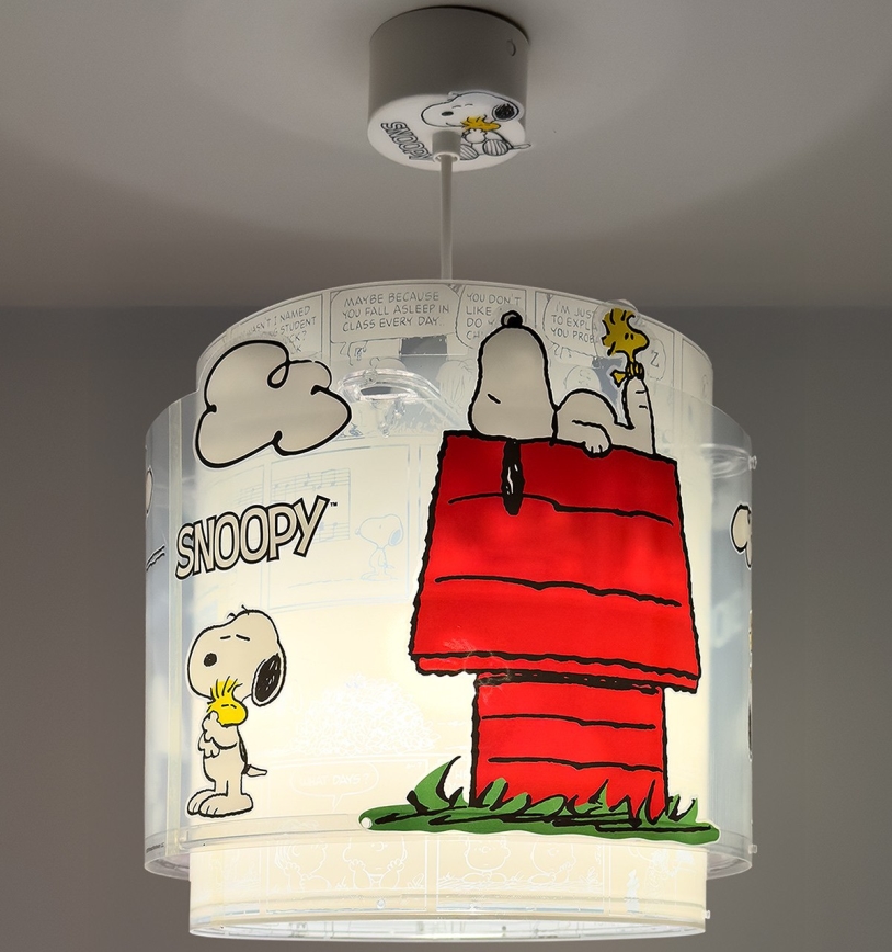 Dalber 76302 - Kids' ceiling light SNOOPY 1xE27/15W/230V white/red
