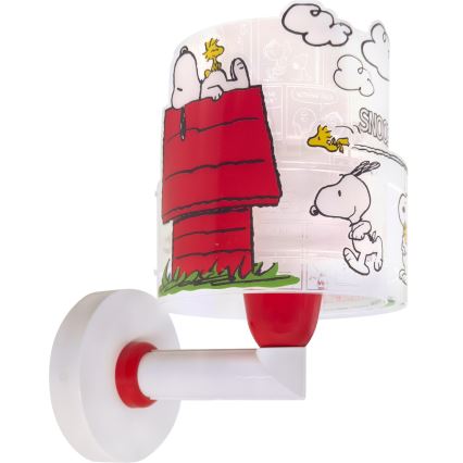 Dalber 76309 - Kids' wall lamp SNOOPY 1xE27/15W/230V white/red