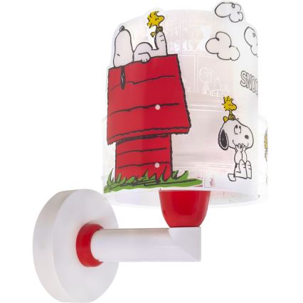 Dalber 76309 - Kids' wall lamp SNOOPY 1xE27/15W/230V white/red