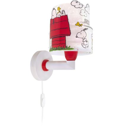 Dalber 76309 - Kids' wall lamp SNOOPY 1xE27/15W/230V white/red