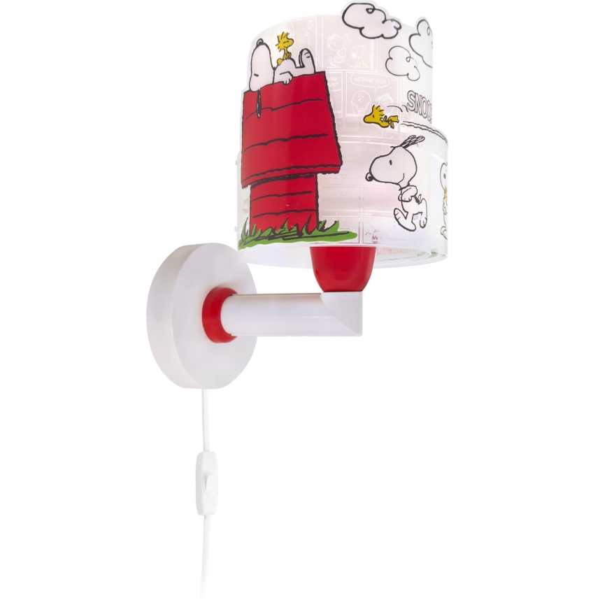 Dalber 76309 - Kids' wall lamp SNOOPY 1xE27/15W/230V white/red