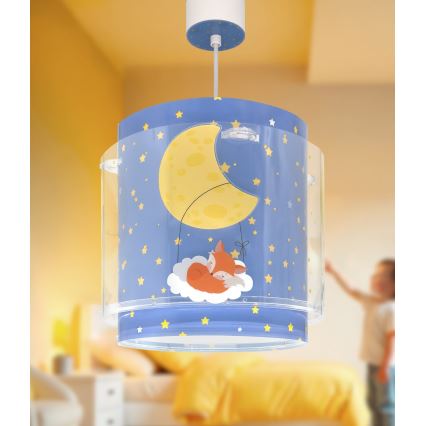 Dalber 76632 - MOON DREAMS Children's ceiling light 1xE27/15W/230V Blue