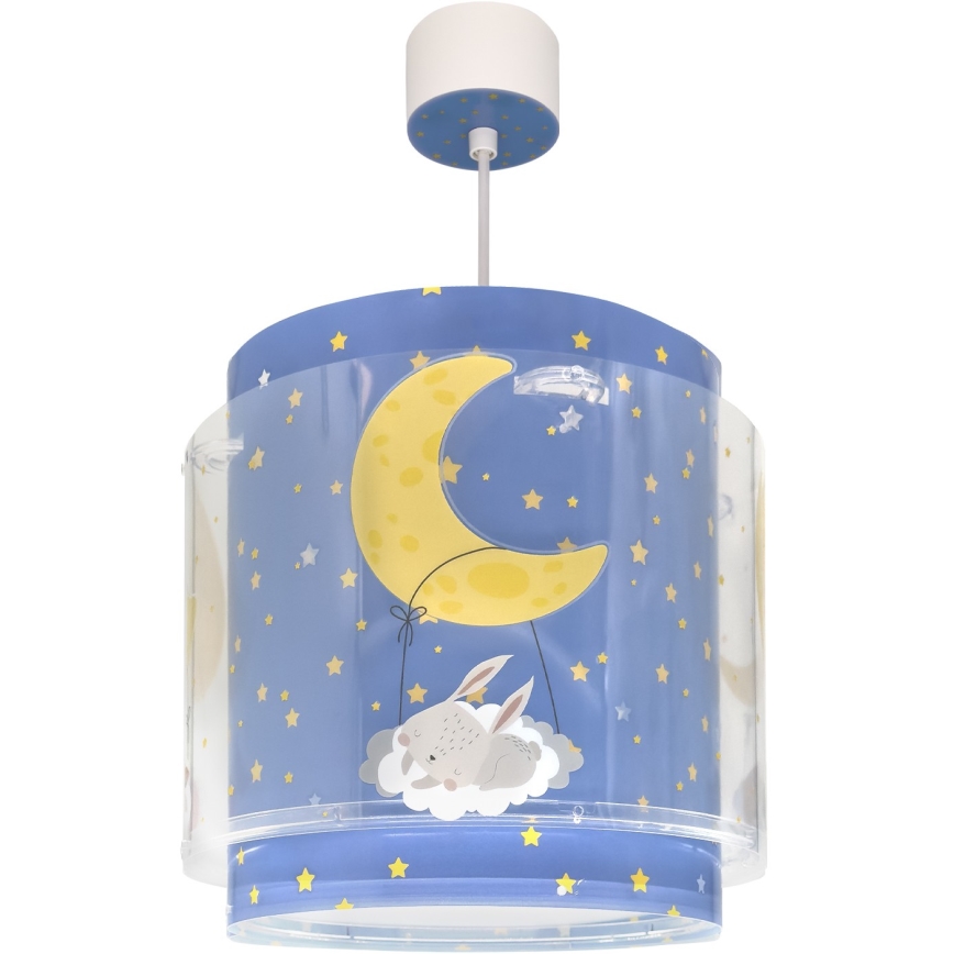 Dalber 76632 - MOON DREAMS Children's ceiling light 1xE27/15W/230V Blue