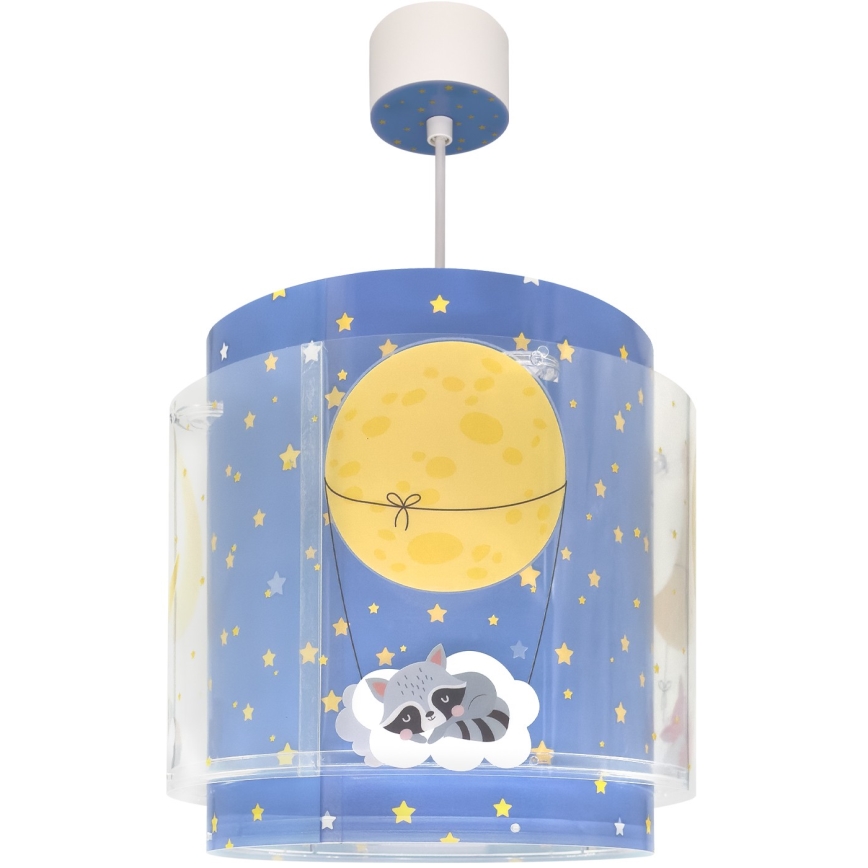 Dalber 76632 - MOON DREAMS Children's ceiling light 1xE27/15W/230V Blue
