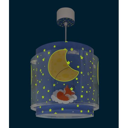 Dalber 76632 - MOON DREAMS Children's ceiling light 1xE27/15W/230V Blue