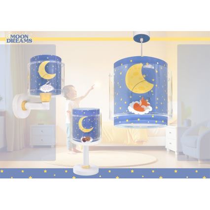 Dalber 76632 - MOON DREAMS Children's ceiling light 1xE27/15W/230V Blue