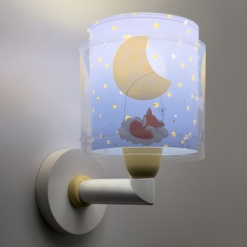 Dalber 76639 - Kids' Wall Lamp MOON DREAMS 1xE27/15W/230V Blue