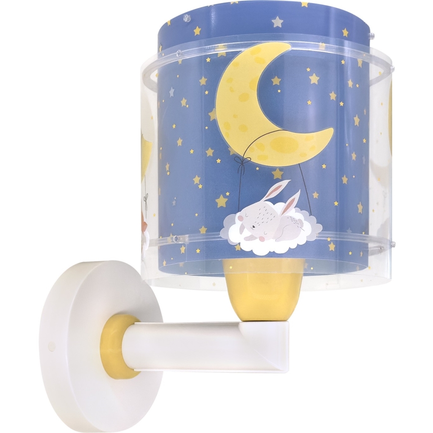 Dalber 76639 - Kids' Wall Lamp MOON DREAMS 1xE27/15W/230V Blue