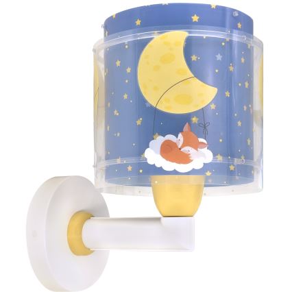 Dalber 76639 - Kids' Wall Lamp MOON DREAMS 1xE27/15W/230V Blue