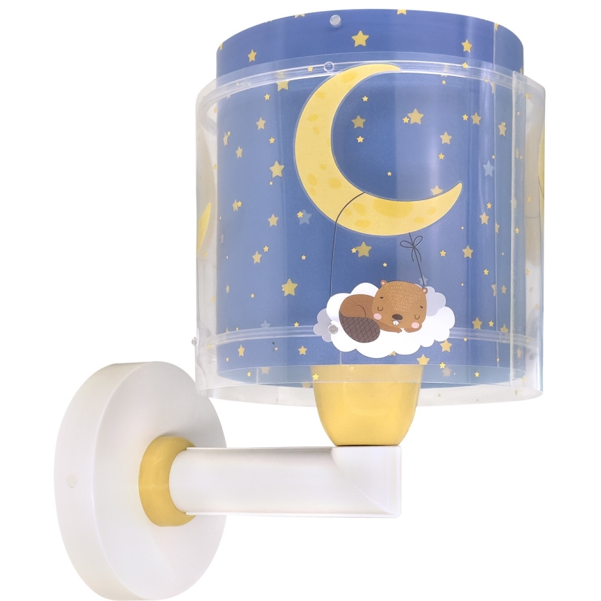 Dalber 76639 - Kids' Wall Lamp MOON DREAMS 1xE27/15W/230V Blue