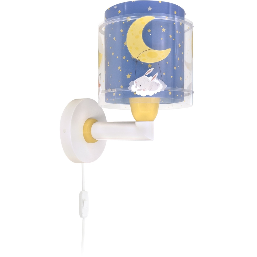 Dalber 76639 - Kids' Wall Lamp MOON DREAMS 1xE27/15W/230V Blue