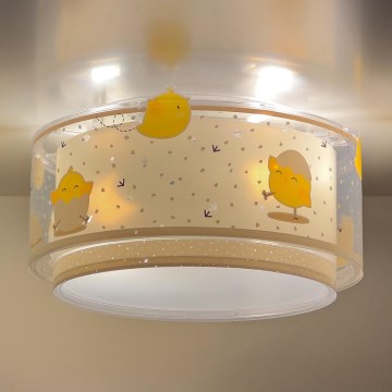 Dalber 76876 - Children's ceiling light BABY CHICK 2xE27/15W/230V