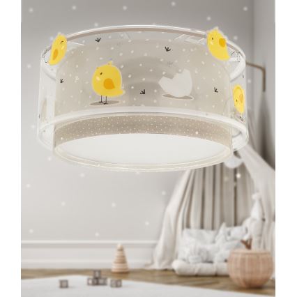 Dalber 76876 - Children's ceiling light BABY CHICK 2xE27/15W/230V