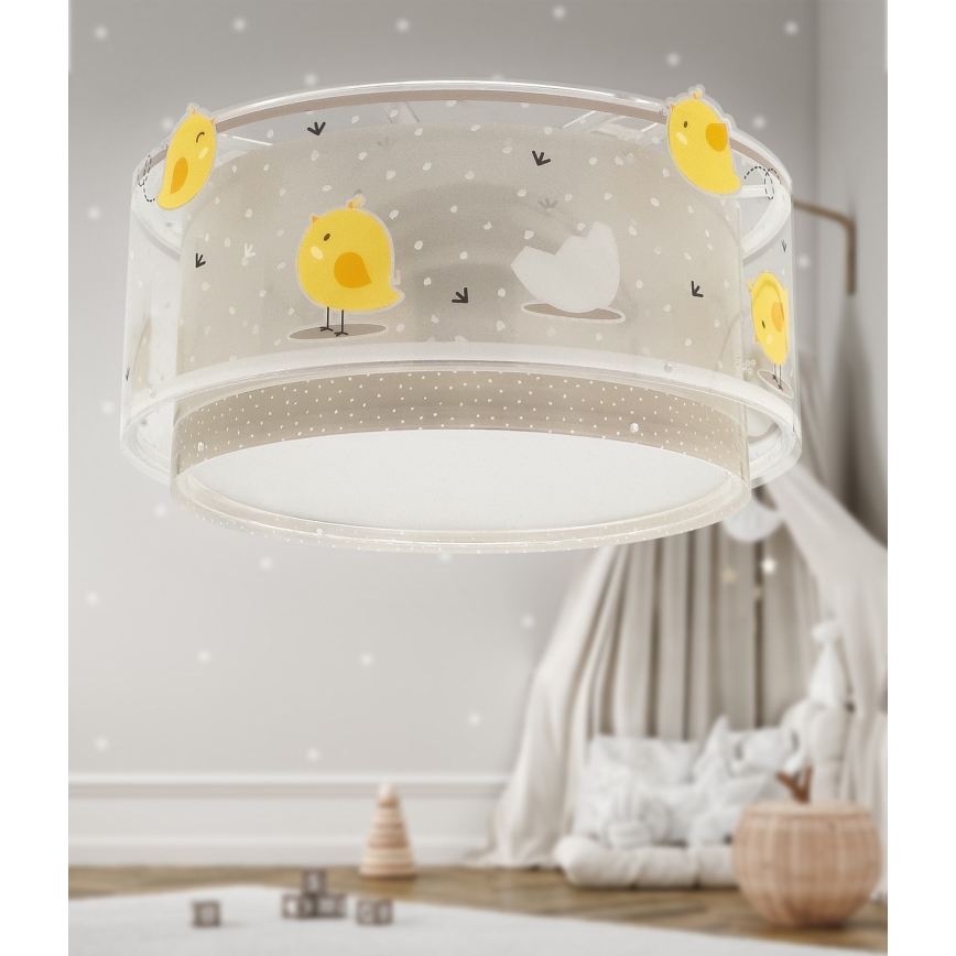 Dalber 76876 - Children's ceiling light BABY CHICK 2xE27/15W/230V