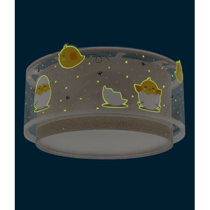 Dalber 76876 - Children's ceiling light BABY CHICK 2xE27/15W/230V