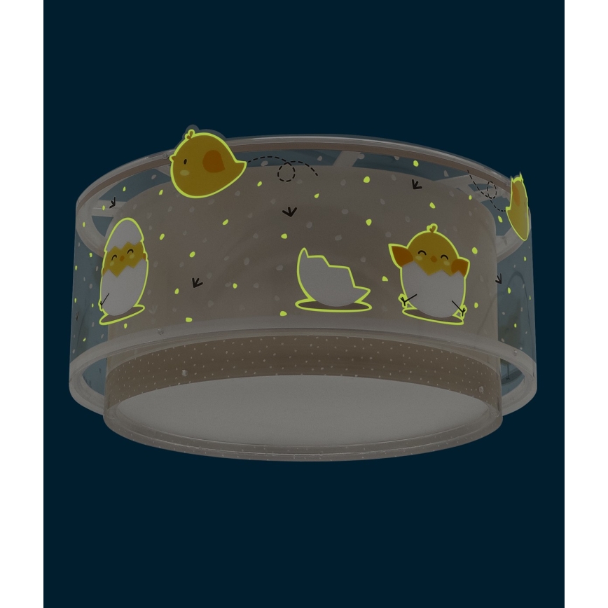 Dalber 76876 - Children's ceiling light BABY CHICK 2xE27/15W/230V