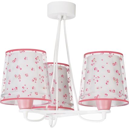 Dalber 81177S - Children's chandelier DREAM FLOWERS 3xE27/60W/230V